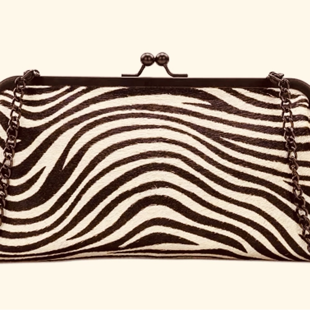Patricia Nash Brown Gorgeous Zébra Haircalf Collection Set (Clutch & Wallet) - Picture 3 of 10